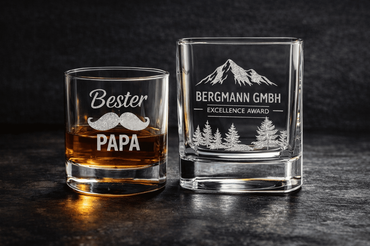 Lasergravur auf Glas